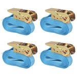 Vidaxl sangle d?arrimage 4 pcs 08 tonne 6 m x 25 mm bleu