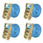 Vidaxl sangle d?arrimage 4 pcs 2 tonnes 6 m x 38 mm bleu Vidaxl sangle d?arrimage 4 pcs 2 tonnes 6 m x 38 mm bleu