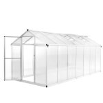Vidaxl serre aluminium 421x190x195 cm serre de jardin lgume plante jardinage 45217