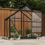 Vidaxl serre anthracite 155x103x191 cm aluminium et verre