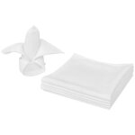 Vidaxl serviettes de table 50 pcs blanc 50x50 cm