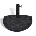 Vidaxl socle de parasol demi - rond rsine
