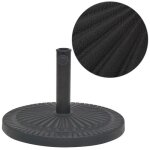 Socle de parasol - vidaxl - rond - rsine - 14 kg - noir