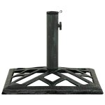 Vidaxl socle de parasol vert 44x44x31 cm fonte 317760