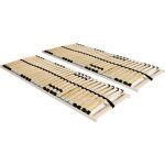 Vidaxl sommiers � lattes 2 pcs avec 28 lattes 7 zones 80x200 cm
