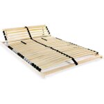 Vidaxl sommier � lattes avec 28 lattes 7 zones 140 x 200 cm