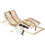 Vidaxl sommier � lattes electrique avec 28 lattes 7 zones base de lit cadre de lit � lattes chambre � ...