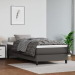 Vidaxl sommier � ressorts de lit gris 90x190 cm similicuir - mod�le 3120674