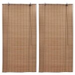 Vidaxl stores roulants en bambou 2 pcs 80x160 cm marron