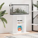 Vidaxl support pour aquarium blanc 60x30x60 cm bois d?ingnierie meuble pour aquarium avec rangement ...