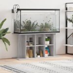 Vidaxl support pour aquarium gris bton 120x40x60 cm bois dingnierie 833595