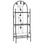 Vidaxl support  plantes 3 niveaux noir 52x28x128 cm fer