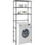 �tag�re de rangement - vidaxl - support au - dessus lave - linge - 3 niveaux - acier inoxydable - 69x28x169cm ...