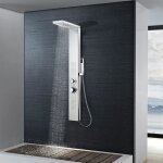 Vidaxl syst�me de panneau de douche acier inoxydable carr�
