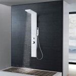 Vidaxl syst�me de panneau de douche aluminium mat blanc