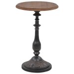 Vidaxl table dappoint bois de sapin massif 40 x 64 cm marron