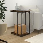 Vidaxl table dappoint ch�ne fum� 40x30x60 cm bois ding�nierie 825819