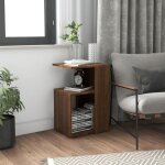 Vidaxl table dappoint chne marron 36x30x56 cm bois dingnierie 815191