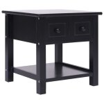 Vidaxl table dappoint noir 40x40x40 cm bois de paulownia