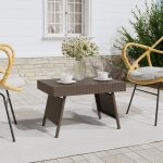 Vidaxl table dappoint pliable marron 60x40x38 cm rsine tresse 319409