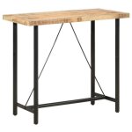 Vidaxl table de bar 120x58x107 cm bois de manguier brut