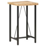 Vidaxl table de bar 60x60x107 cm bois de manguier brut