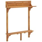 Vidaxl table de bar de balcon 90x37x1225 cm bois dacacia massif