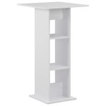 Vidaxl table de bar blanc 60x60x110 cm