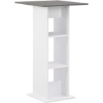Vidaxl table de bar blanc et gris anthracite 60x60x110 cm Vidaxl table de bar blanc et gris anthracite 60x60x110 cm