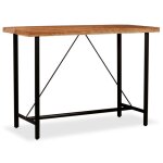 Vidaxl table de bar bois massif dacacia 150x70x107 cm