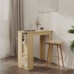 Vidaxl table de bar avec tagre chne sonoma 102x50x1035cm agglomr