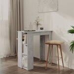 Table de bar - vidaxl - 809462 - gris bton - bois dingnierie - 2 places