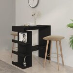Table de bar - vidaxl - 809450 - noir - bois dingnierie - 2 places