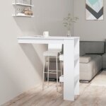Vidaxl table de bar murale blanc 102x45x1035 cm bois dingnierie 811781