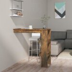 Vidaxl table de bar murale chêne fumé 102x45x1035cm bois dingénierie 817222 Vidaxl table de bar murale chêne fumé 102x45x1035cm bois dingénierie 817222