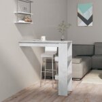Vidaxl table de bar murale gris béton 102x45x1035cm bois dingénierie 811785 Vidaxl table de bar murale gris béton 102x45x1035cm bois dingénierie 811785