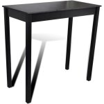 Vidaxl table de bar noir mdf 115 x 55 x 107 cm