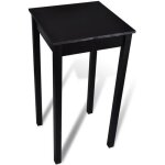 Vidaxl table de bar noir mdf 55 x 55 x 107 cm