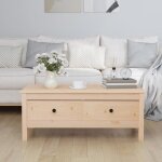 Vidaxl table basse 100x50x40 cm bois massif de pin 814604