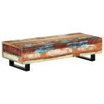 Vidaxl table basse 120x50x30 cm bois de rcupration solide et acier