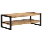 Vidaxl table basse 120x55x40 cm bois de manguier massif 351820