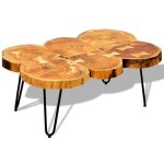 Vidaxl table basse 6 troncs table dappoint intérieur bois massif de sesham 242443 Vidaxl table basse 6 troncs table dappoint intérieur bois massif de sesham 242443