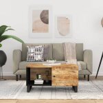 Vidaxl table basse 80x50x40 cm bois de manguier solide et dingnierie