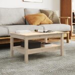 Vidaxl table basse 80x50x40 cm bois massif de pin 814284