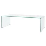 Vidaxl table basse 98x45x30 cm verre tremp transparent