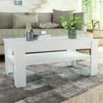 Table basse - vidaxl - 110 x 65 x 48 cm - blanc - rectangulaire - design contemporain