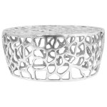 Vidaxl table basse aluminium moul� 70 x 30 cm argent� 246513