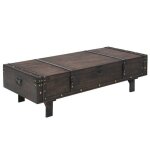 Vidaxl table basse bois massif style vintage 120 x 55 x 35 cm 245802