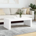 Vidaxl table basse blanc 102x50x36 cm bois ding�nierie 823366