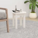 Vidaxl table basse blanc  35x35 cm bois massif de pin 822338